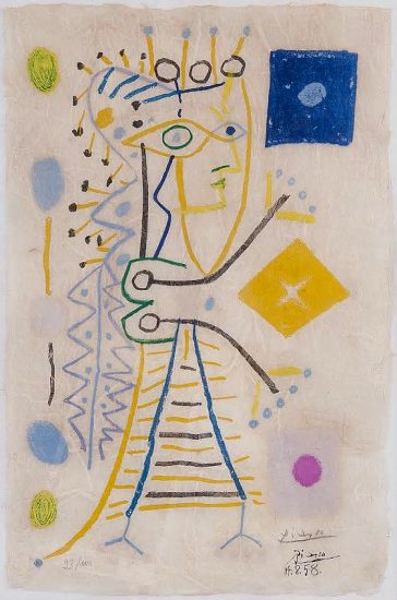 Pablo Picasso Lithograph, Jacqueline c. 1958