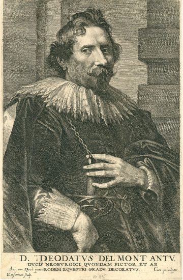 Anthony van Dyck Engraving, Deodatus Delmont (Déodat Delmont), c. early 1700s