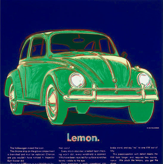 Andy Warhol Volkswagen from Ads Series, 1985
