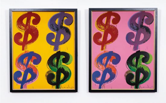 Andy Warhol Screen Print, $(4), 1982 (Dollar) , Portfolio of Two Unique Color Variants