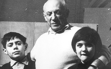 Picasso with Claude and Paloma 